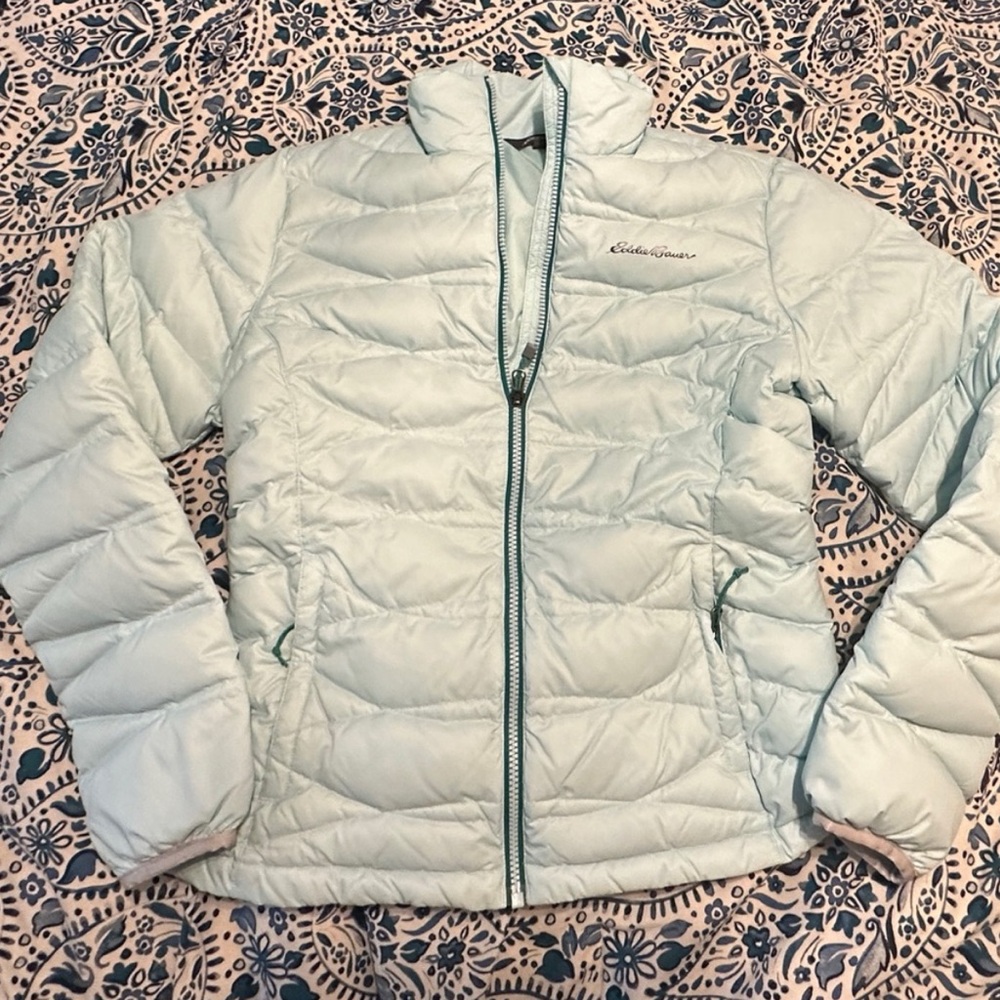 Eddie Bauer Women's Sky Blue Puffer Coat